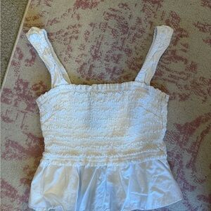 Wilfred Ivory Smocked Top